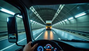 Camion dans le tunnel sous la Manche : transport rapide et sécurisé